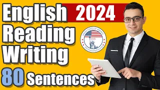 2024 US Citizenship English Reading and Writing Test | MALE voice US Naturalization