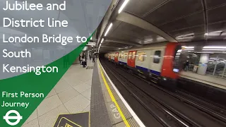 London Underground First Person Journey - London Bridge to South Kensington Via Westminster