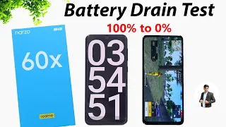 Realme Narzo 60x 5g Battery Drain Test || BGMI Test, Free Fire Test, Performance