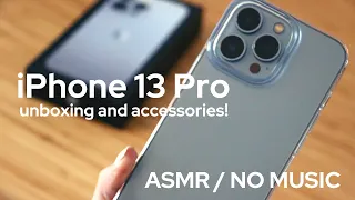 [ASMR]  iPhone 13 Pro Unboxing (+ accessories) ☁️ crackling candle, relaxing, aesthetic. NO MUSIC.