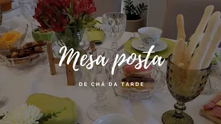 MESA POSTA DE CHÁ DA TARDE