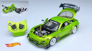 Mazda RX-7 TCP Magic TRMNL - Full Openable Hot Wheels Custom