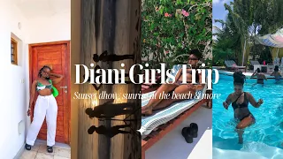 Diani Girls Trip || travel vlog, sunset dhow at kongo river, games & more.