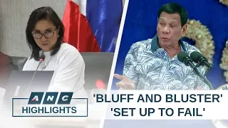 'Bluff and bluster': Opposition politicians slam Duterte firing of Robredo from anti-drug post