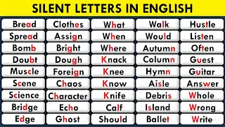 Silent Letters in English from A-Z | List of Words with Silent Letters | English Pronunciation