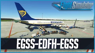 MSFS LIVE | Real World Ryanair OPS + GSX Pro | 737-800 | Stansted to Frankfurt Hahn (Round-trip)