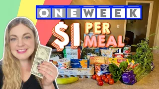 Extreme Grocery Budget Challenge-One Full Week $1 Per Meal | 2 Adults