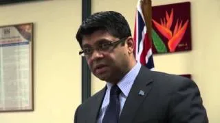 Fijian Prime Minister Voreqe Bainimarama and Fijian Attorney General Aiyaz Sayed-Khaiyum sign MOU