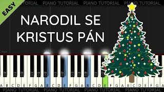 Narodil se Kristus Pán - vánoční koleda(piano tutorial / jak hrát)