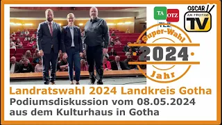 Der Oscar-TV-Mitschnitt: die Podiumsdiskussion der Kandidaten für das Gothaer Landrats-Amt