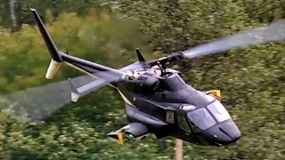 BELL-222 AIRWOLF GIGANTIC SCALE RC TURBINE MODEL HELICOPTER FLIGHT DEMO / Turbine Meeting 2015