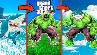 Hulk Upgrade into God level Shark Hulk to Fight Evil RedHulk in GTA 5 (Hindi) | GTA5 AVENGERS