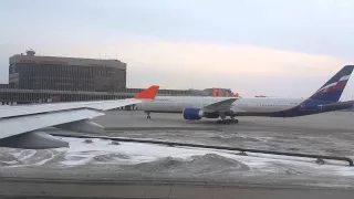 Aeroflot Airbus A330-300 passes near Aeroflot Boeing 777-300 ER in Sheremetyevo (SVO)