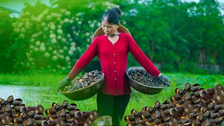 Mom uses 20 pounds of black snail to make delicacies food | meHoa