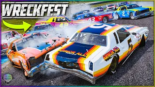 The REAL Wall of CHAMPIONS! | Wreckfest 70s NASCAR at Lakeside!