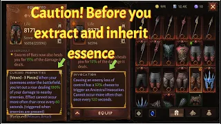 Extracting & inheriting essence on Legendary items