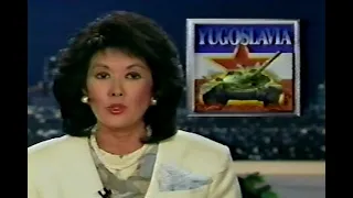 KCBS TV Channel 2 Action News Nightcast 11pm July 6, 1991