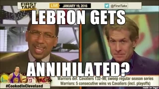 Lebron James gets ANNIHILATED by Steph Curry- Stephen A & Skip Bayless reaction