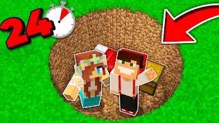 24H W DZIURZE CHALLANGE W MINECRAFT?! GPLAY & LUMI