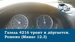 Газель 4216 троит и дёргается. Решено (Микас 12.3). Суворов, Тула, Калуга. Дима механик