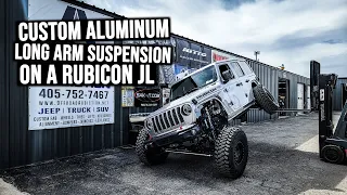 Our custom aluminum long arm kit on a JL plus we put ORI struts on a Gladiator | RIDE ALONG