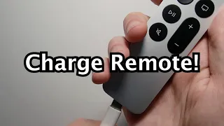 Apple TV 4K How to Charge Remote Control & Check Battery!