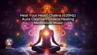 639Hz Heal Your Heart Chakra  - Aura Cleanse - Chakra Healing Meditation Music