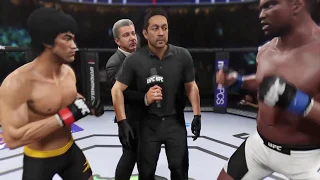 Bruce Lee vs. Francis Ngannou (EA sports UFC 2) - CPU vs. CPU - Crazy UFC 👊🤪