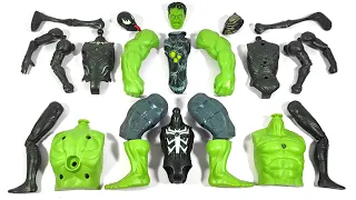 Merakit Mau Venom Miles Morales vs Hulk Smash vs Black Panther vs Siren Head Avengers Superhero Toys