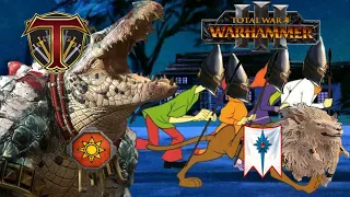 BIG BUSINESS KROXIGORS | High Elves vs Lizardmen - Total War Warhammer 3