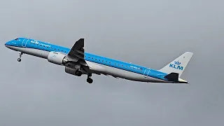 KLM E195 PH-NXA take off from Gdańsk EPGD Airport