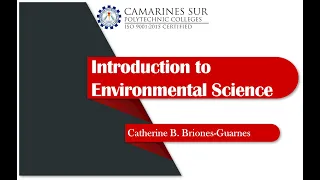 Topic 1  Introduction to Environmental Science