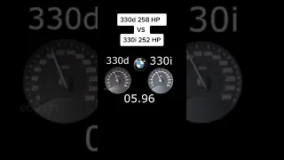 BMW 330i vs 330d 0-160 KM/H