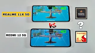 Realme 11x 5g Vs Redmi 12 5g Gaming Test | Redmi 12 5g Vs Realme 11x 5g Bgmi Test | Which Buy 🤔