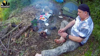 ⛺bushcraft | поход | ночёвка на речке. Крутой соло поход.