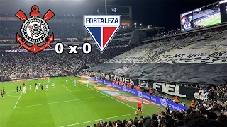 Corinthians 0 x 0 Fortaleza - Brasileirão 2024 - react da torcida no estádio