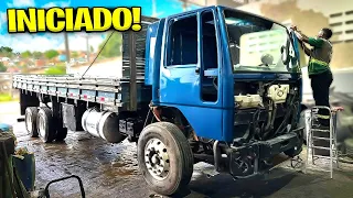 PROCESSO DE MONTAGEM DO FORD CARGO INICIADO! - Corujinha Vlog