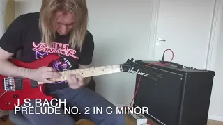 Bach Prelude nr  2 in C minor, electric guitar cover