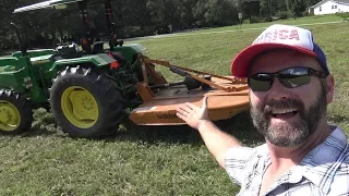 How to mow with a tractor (bushhog) From Lubrication to technique and safety..quick tutorial