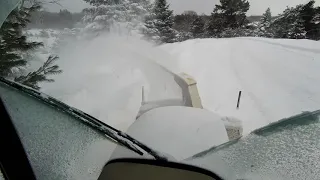 Snow Blowing 1-25-19 with John Deere 3720