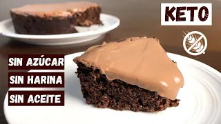 TORTA PASTEL DE CHOCOLATE KETO Húmeda, Esponjosa y Saludable | Casera, Sin Azúcar y Sin Harinas