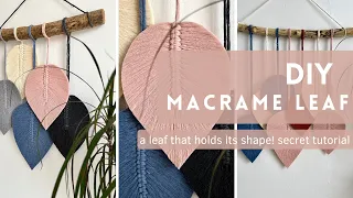 DIY │ How To Make A Macrame Feather/Leaf