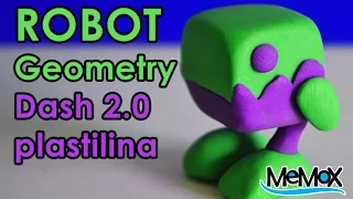 Tutorial-Robot (GeometryDash) figura de plastilina Craf arcilla plasticine clay polymer