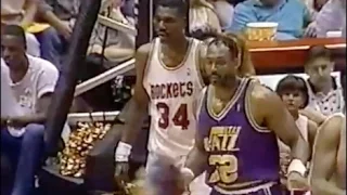 Hakeem locks down Karl Malone - 1994 WCF Game 1