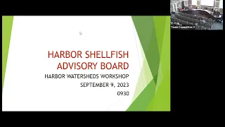 Harbor & Shellfish Advisory Board Harbor Watershed Forum - 09/09/2023