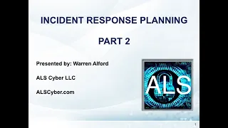 Incident Response Planning Part 2