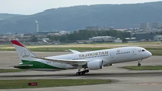 Tajikistan Boeing 787 Dreamliner at Zurich airport