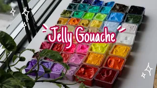 HUGE MIYA GOUACHE SET UNBOXING! 🎨 (50 Colors!) Testing Jelly Cups🌻🌈