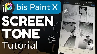 How to Add SCREENTONE in Ibis paint X ||  Making Manga on a Smartphone!?📱🖌️