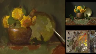 Preview Painting Teddy Bear Sunflowers  with Elizabeth Robbins